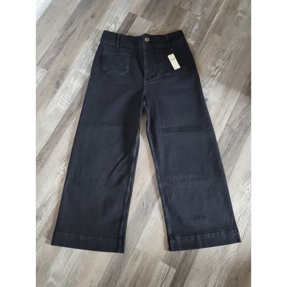 NWT Pilcro The Skipper Wide-Leg Black Jeans - 30 Waist - Picture 6 of 7